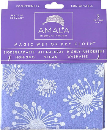 AMALA Magic Wet Or Dry Cloth  100% Biodegradable 3 Pack