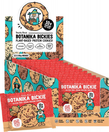 BOTANIKA BLENDS Botanika Bickie - Protein Cookie  Choc Chip Peanut Butter & Jelly 12x60g