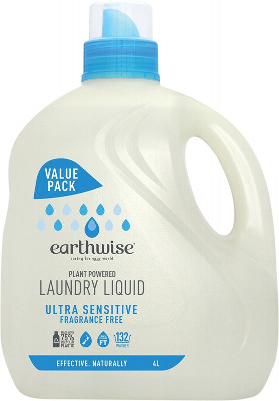 Earthwise Laundry Liquid Fragrance Free 4L