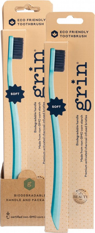 GRIN Biodegradable Toothbrush  Soft - Grin Mint 8