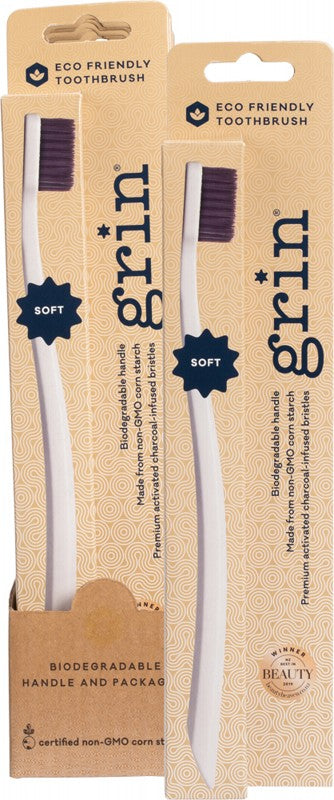 GRIN Biodegradable Toothbrush  Soft - Ivory Desert 8