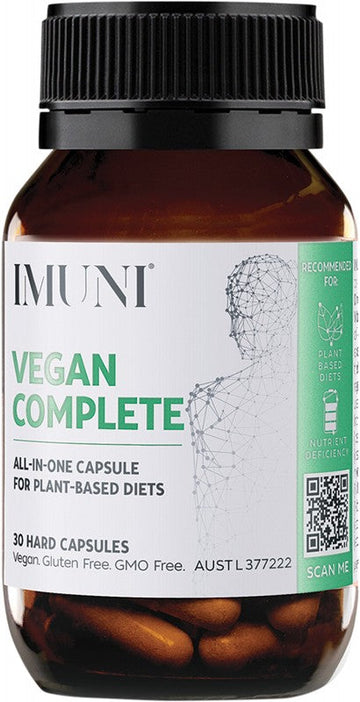 IMUNI Vegan Complete All-In-One for Plant-Based Diets 30 Caps