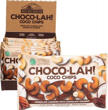 EAST BALI CASHEWS Choco-lah!  Coco Chips 10x30g