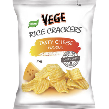 Vege Chips Vege Rice Crackers Tasty Cheese 5x75g
