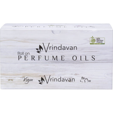 Vrindavan Perfume Oil Counter Display Incl 4 of each VR91-VR97 18x10ml