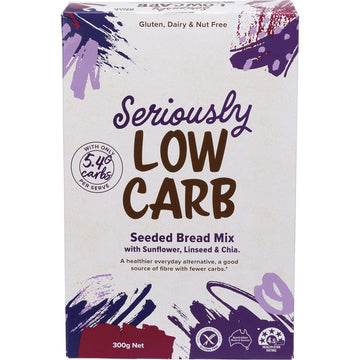 Seriously Low Carb Seeded Bread Mix with Sunflower, Linseed & Chia 5x300g