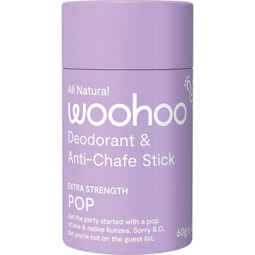 Woohoo Body Deodorant Stick Pop Extra Strength 60g