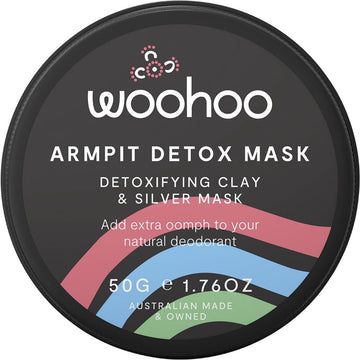 Woohoo Body Armpit Detox Mask Tin Detoxifying Clay & Silver Mask 50g
