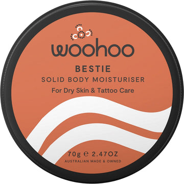 Woohoo Body Bestie Solid Body Moisturiser Tin Dry Skin & Tattoo Care 70g