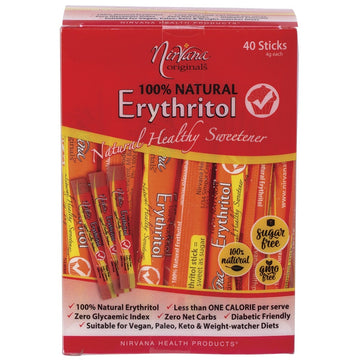 Nirvana Originals Erythritol 100% Natural Sticks 40x4g