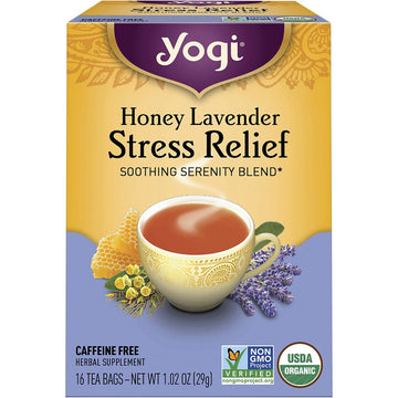 Yogi Tea Herbal Tea Bags Honey Lavender Stress Relief 16pk