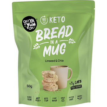 Get Ya Yum On Keto Bread In A Mug Linseed & Chia 10x50g