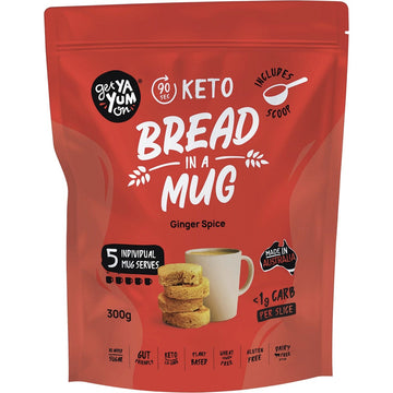 Get Ya Yum On Keto Bread In A Mug Value Pack Ginger Spice 300g
