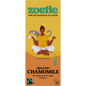 Zoetic Organic Unbleached Tea Bags Chamomile 6x25pk